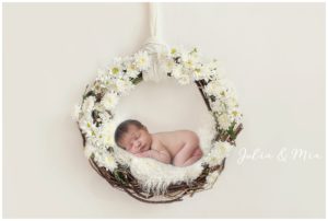 floral newborn baby prop