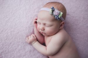 newborn baby photo headband ivy nell lilac pink