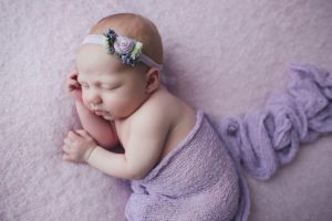 newborn baby photo headband pose wrap ivy nell lilac