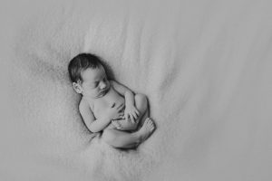 newborn baby photography wide black white