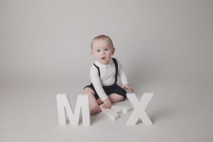 first birthday photography baby boy grey letters name max