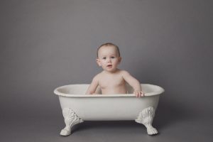 first birthday photography baby boy vintage bath duck