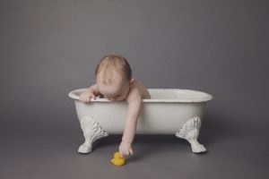 first birthday photography baby boy vintage bath duck