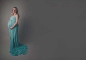maternity pregnancy photography dress photoshoot floaty aqua grey