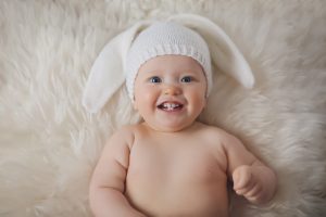 natural baby photography cream white bunny hat