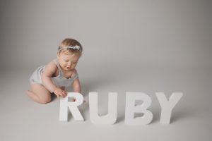 Name R ruby blue grey sitter baby photography