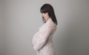 lace dress black white maternity pregnancy photography