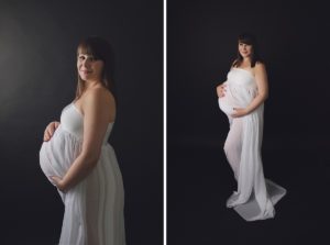 black dark pregnancy photography
