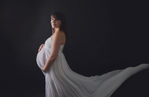 black dark pregnancy photography